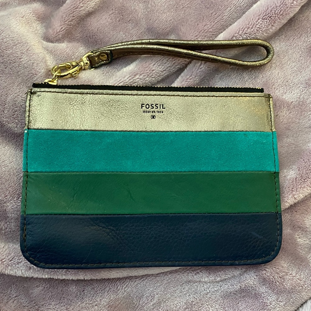 Fossil, Multicolored, Leather Wristlet - image 1